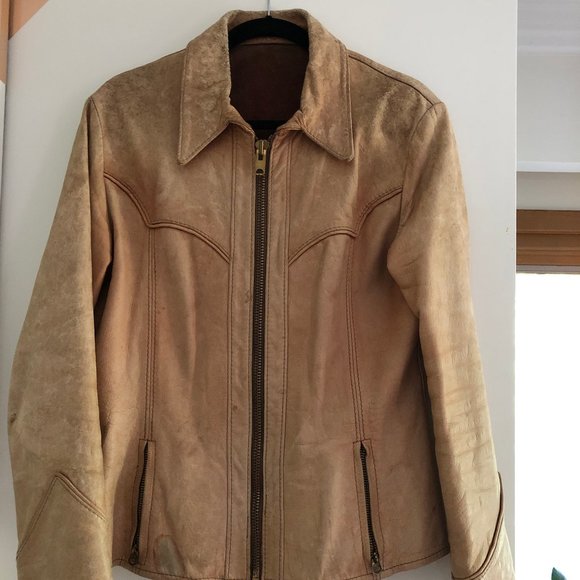 Distressed Classic Leather Jacket - Picture 2 of 4